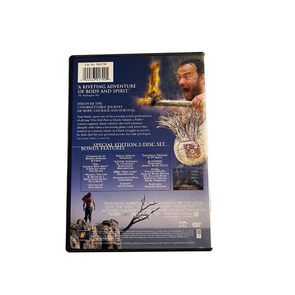 Cast Away 2000 DVD Special Edition 2-Disc Set Tom Hanks Survival Drama Pre-Owned - Picture 2 of 6